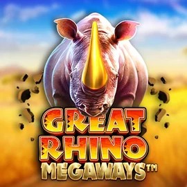 Great Rhino Megaways online game logo by Pragmatic Play on spinlander.eu